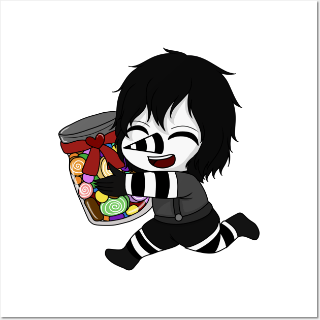 laughing jack steals candy Wall Art by LillyTheChibi